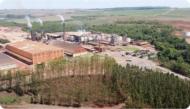 Vista aérea da Usina Santa Fé.
